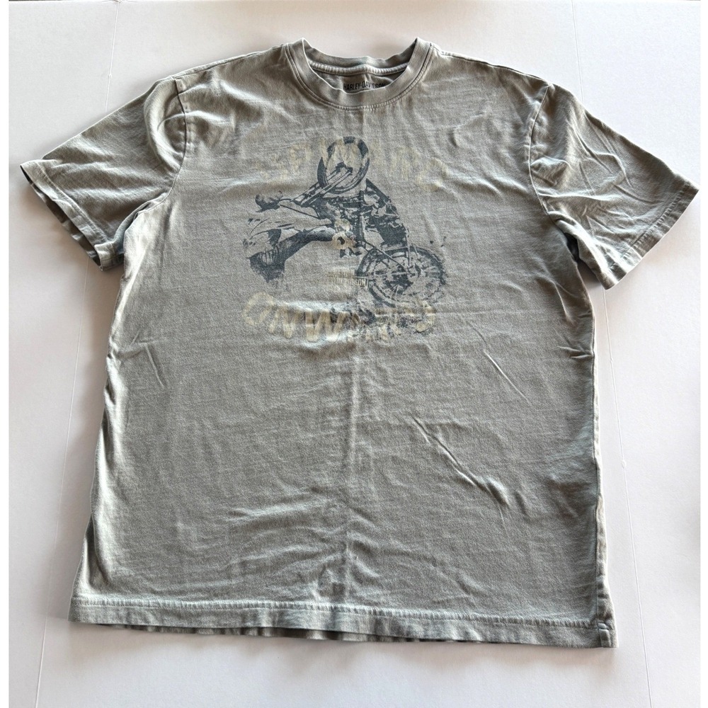 Lot‎ of 2 Harley-Davidson Mens Graphic T-Shirt Bundle Orange Gray Size Large - Picture 4 of 12